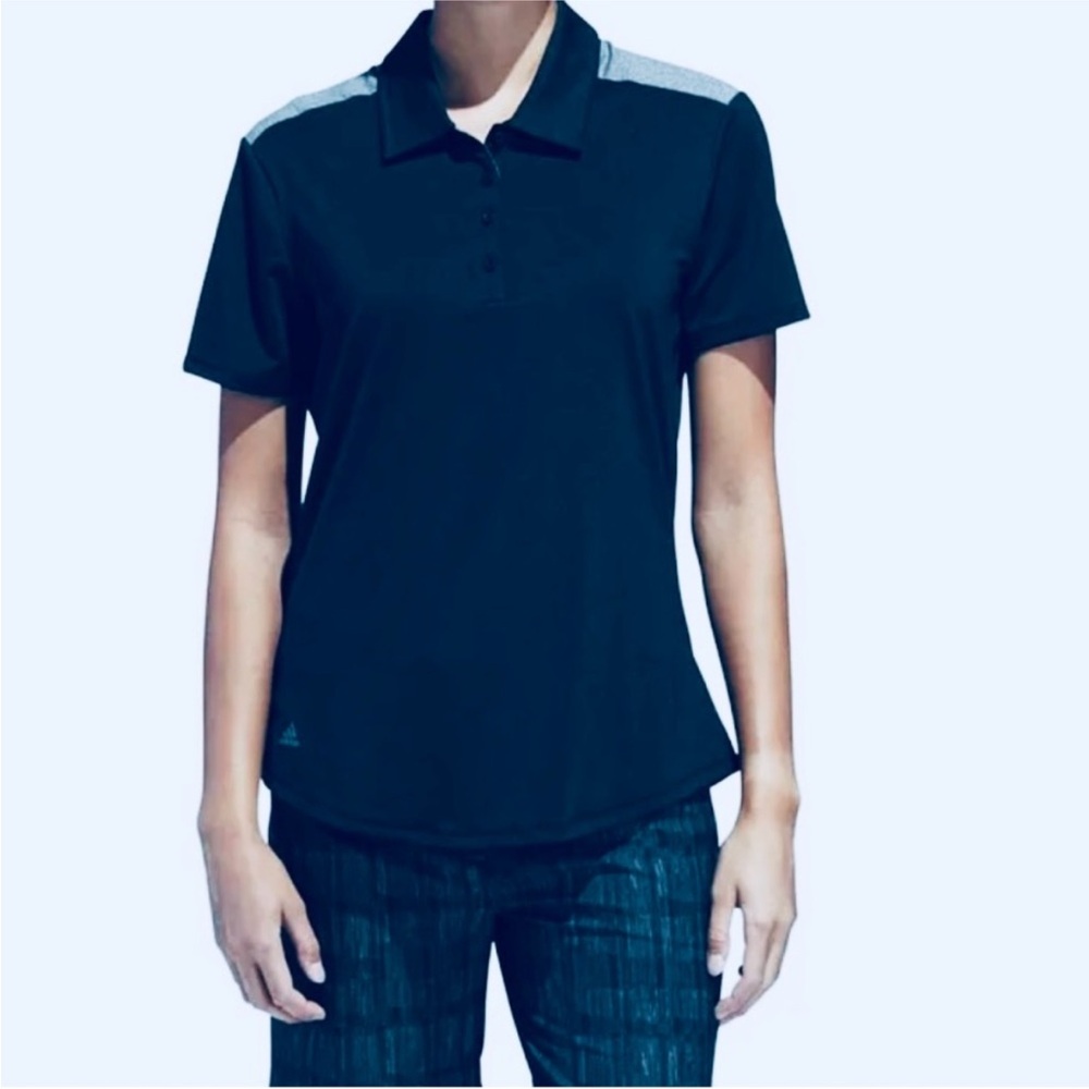 Adidas Blue Fitted Buttoned Tennis Golf Polo Shirt - Picture 13 of 16